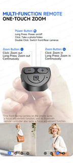TOKQI Tripod Extendable Selfie Stick Phone Holder Mini Quadpod for Mobile Phone Vlog Video Recording with Zoom, Optional Light - Fix & GoTOKQI Tripod Extendable Selfie Stick Phone Holder Mini Quadpod for Mobile Phone Vlog Video Recording with Zoom, Optional LightVidéo & PhotoFix & Go
