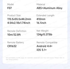 TOKQI Tripod Extendable Selfie Stick Phone Holder Mini Quadpod for Mobile Phone Vlog Video Recording with Zoom, Optional Light - Fix & GoTOKQI Tripod Extendable Selfie Stick Phone Holder Mini Quadpod for Mobile Phone Vlog Video Recording with Zoom, Optional LightVidéo & PhotoFix & Go