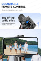 TOKQI Tripod Extendable Selfie Stick Phone Holder Mini Quadpod for Mobile Phone Vlog Video Recording with Zoom, Optional Light - Fix & GoTOKQI Tripod Extendable Selfie Stick Phone Holder Mini Quadpod for Mobile Phone Vlog Video Recording with Zoom, Optional LightVidéo & PhotoFix & Go