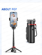 TOKQI Tripod Extendable Selfie Stick Phone Holder Mini Quadpod for Mobile Phone Vlog Video Recording with Zoom, Optional Light - Fix & GoTOKQI Tripod Extendable Selfie Stick Phone Holder Mini Quadpod for Mobile Phone Vlog Video Recording with Zoom, Optional LightVidéo & PhotoFix & Go