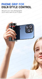 TOKQI Tripod Extendable Selfie Stick Phone Holder Mini Quadpod for Mobile Phone Vlog Video Recording with Zoom, Optional Light - Fix & GoTOKQI Tripod Extendable Selfie Stick Phone Holder Mini Quadpod for Mobile Phone Vlog Video Recording with Zoom, Optional LightVidéo & PhotoFix & Go